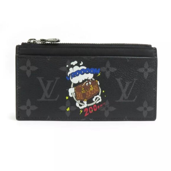 Auth LOUIS VUITTON Monogram Eclipse Coin Card Holder Coin Purse authentic - Picture 1 of 15